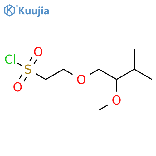 2-(2-Methoxy-3-methylbutoxy)ethane-1-sulfonyl chloride structure