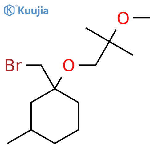 1-(Bromomethyl)-1-(2-methoxy-2-methylpropoxy)-3-methylcyclohexane structure