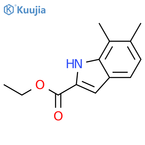 1H-Indole-2-carboxylic acid, 6,7-dimethyl-, ethyl ester structure