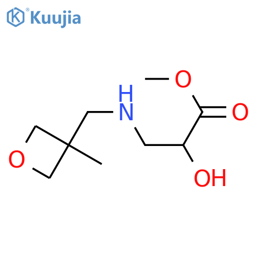 methyl 2-hydroxy-3-{[(3-methyloxetan-3-yl)methyl]amino}propanoate structure