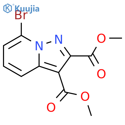 dimethyl 7-bromopyrazolo[1,5-a]pyridine-2,3-dicarboxylate structure