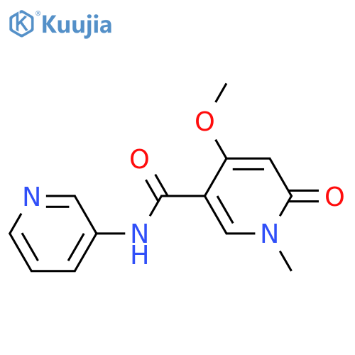 4-methoxy-1-methyl-6-oxo-N-pyridin-3-ylpyridine-3-carboxamide structure