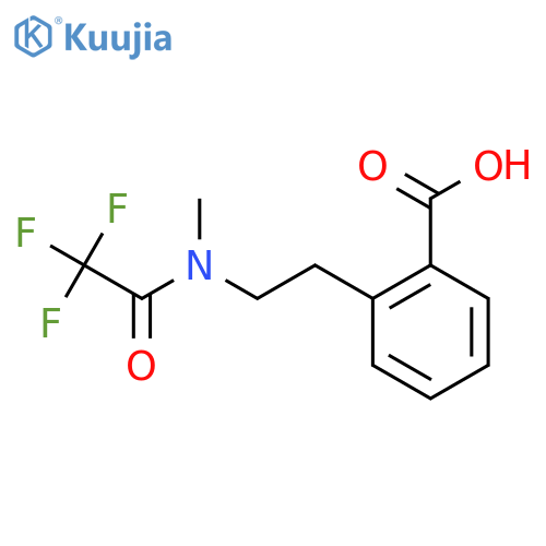 2-[2-(2,2,2-trifluoro-N-methylacetamido)ethyl]benzoic acid structure