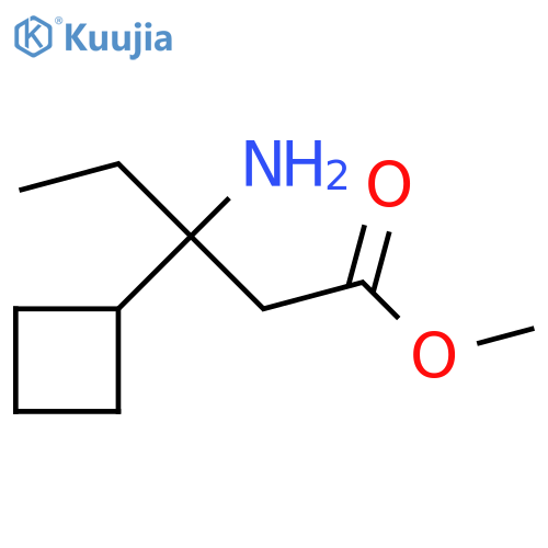 Methyl 3-amino-3-cyclobutylpentanoate structure