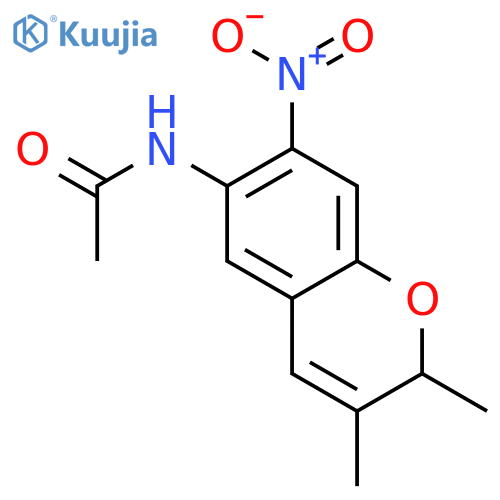 Acetamide, N-(2,3-dimethyl-7-nitro-2H-1-benzopyran-6-yl)- structure