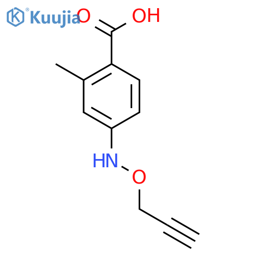 2-methyl-4-(prop-2-yn-1-yloxy)aminobenzoic acid structure