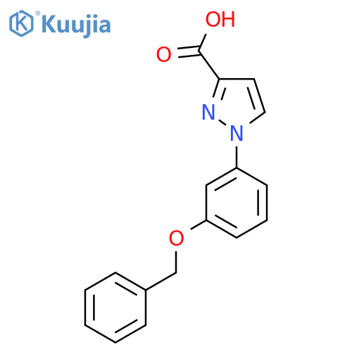 1-[3-(benzyloxy)phenyl]-1H-pyrazole-3-carboxylic acid structure