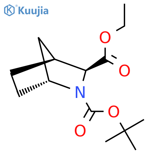 (1R,3S,4S)-2-Tert-Butyl 3-ethyl 2-azabicyclo[2.2.1]heptane-2,3-dicarboxylate structure