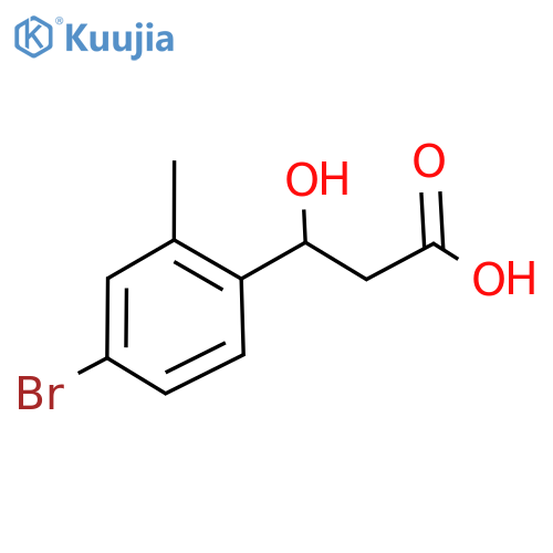 3-(4-bromo-2-methylphenyl)-3-hydroxypropanoic acid structure