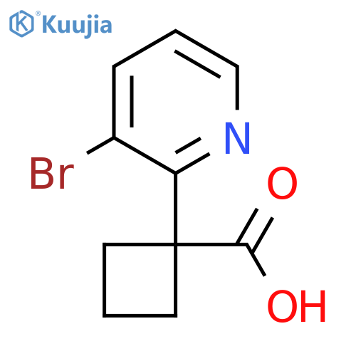 1-(3-Bromopyridin-2-yl)cyclobutane-1-carboxylic acid structure