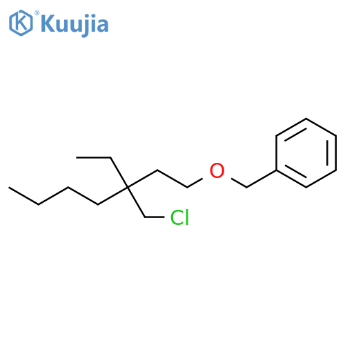 Benzene, [[[3-(chloromethyl)-3-ethylheptyl]oxy]methyl]- structure