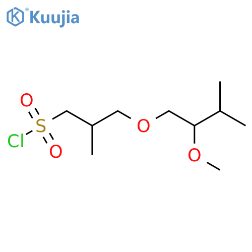 3-(2-methoxy-3-methylbutoxy)-2-methylpropane-1-sulfonyl chloride structure
