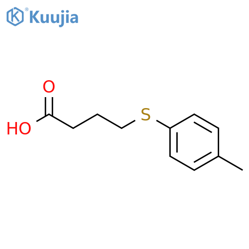 4-[(4-methylphenyl)thio]butanoic acid structure