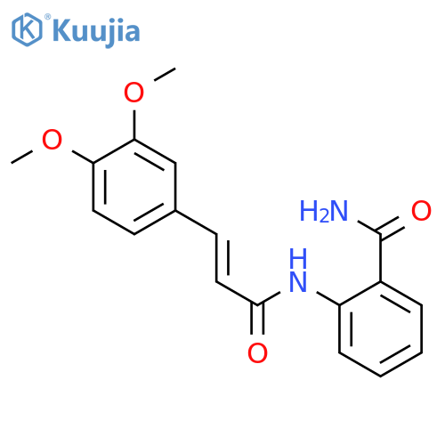 2-[(2E)-3-(3,4-dimethoxyphenyl)prop-2-enamido]benzamide structure