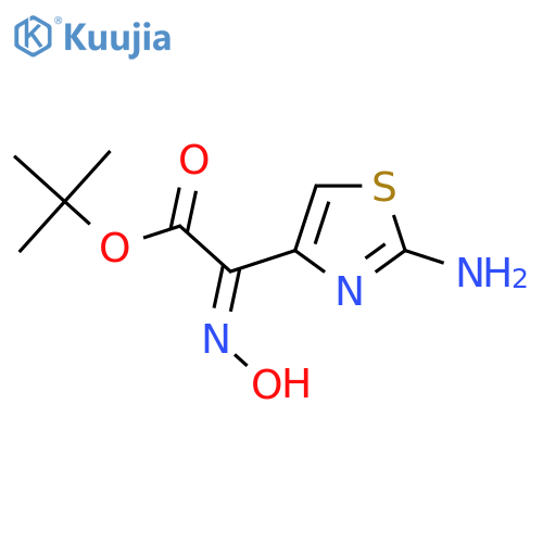t-butyl 2-(2-amino-4-thiazolyl)-2-(Z)-hydroxyimino-acetate structure