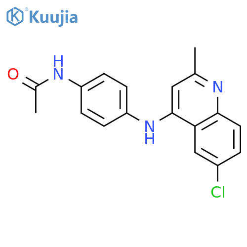 Acetamide, N-[4-[(6-chloro-2-methyl-4-quinolinyl)amino]phenyl]- structure