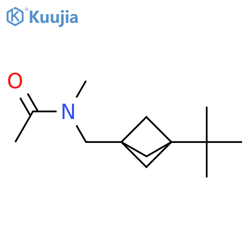 N-({3-tert-butylbicyclo[1.1.1]pentan-1-yl}methyl)-N-methylacetamide structure