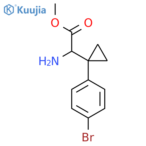 methyl 2-amino-2-1-(4-bromophenyl)cyclopropylacetate structure