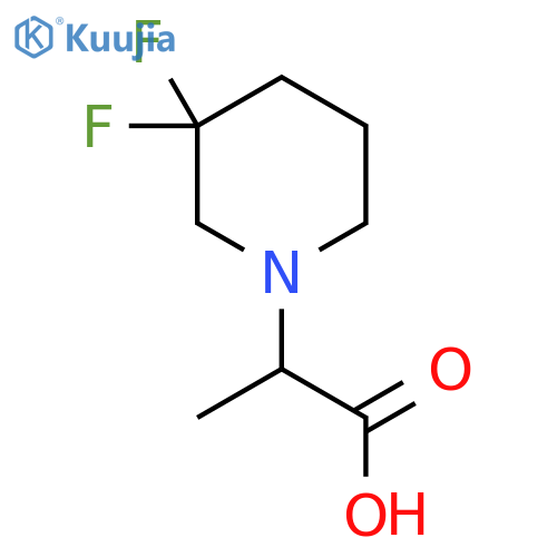 2-(3,3-Difluoropiperidin-1-yl)propanoic acid structure