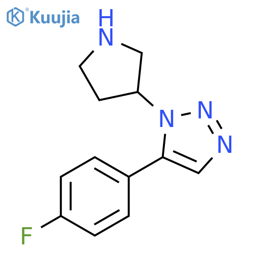 1H-1,2,3-Triazole, 5-(4-fluorophenyl)-1-(3-pyrrolidinyl)- structure