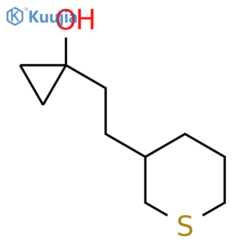 1-2-(thian-3-yl)ethylcyclopropan-1-ol structure