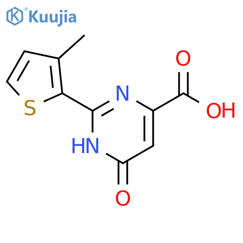 4-Pyrimidinecarboxylic acid, 1,6-dihydro-2-(3-methyl-2-thienyl)-6-oxo- structure