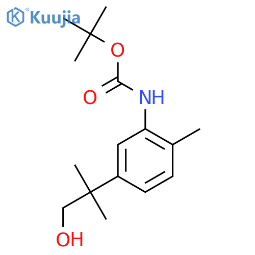 tert-butyl N-5-(1-hydroxy-2-methylpropan-2-yl)-2-methylphenylcarbamate structure