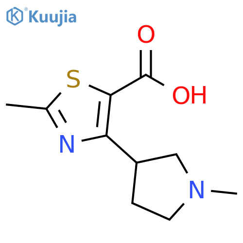 5-Thiazolecarboxylic acid, 2-methyl-4-(1-methyl-3-pyrrolidinyl)- structure