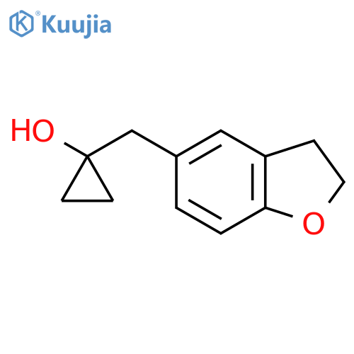 1-(2,3-dihydro-1-benzofuran-5-yl)methylcyclopropan-1-ol structure