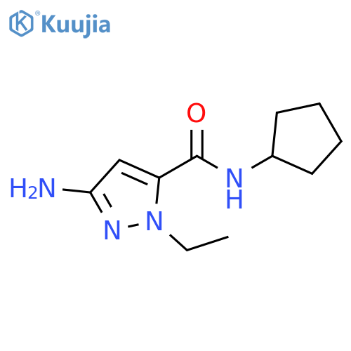 1H-Pyrazole-5-carboxamide, 3-amino-N-cyclopentyl-1-ethyl- structure