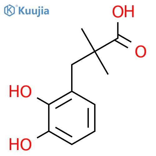 3-(2,3-dihydroxyphenyl)-2,2-dimethylpropanoic acid structure