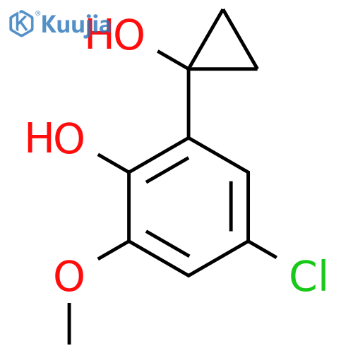 4-chloro-2-(1-hydroxycyclopropyl)-6-methoxyphenol structure