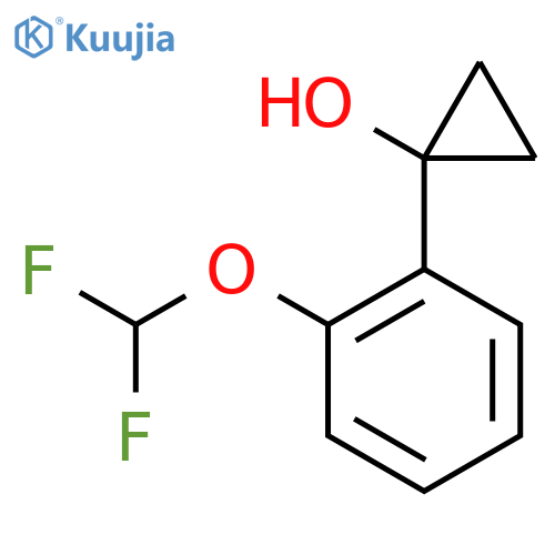 1-2-(difluoromethoxy)phenylcyclopropan-1-ol structure