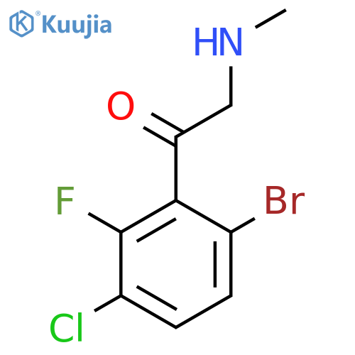 1-(6-bromo-3-chloro-2-fluorophenyl)-2-(methylamino)ethan-1-one structure