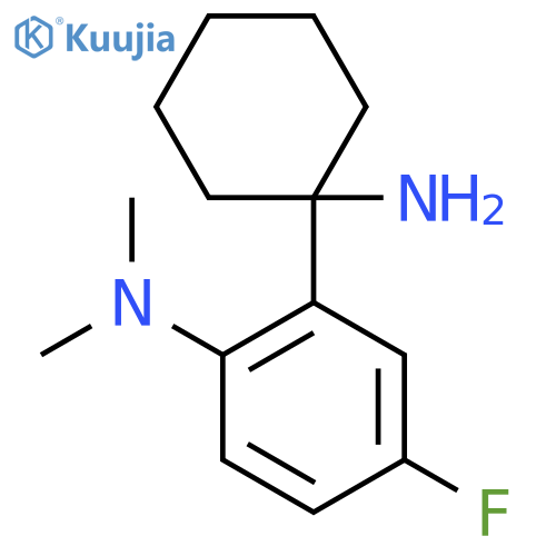 2-(1-aminocyclohexyl)-4-fluoro-N,N-dimethylaniline structure