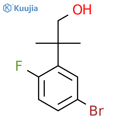 2-(5-bromo-2-fluorophenyl)-2-methylpropan-1-ol structure