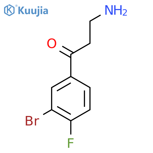 3-amino-1-(3-bromo-4-fluorophenyl)propan-1-one structure