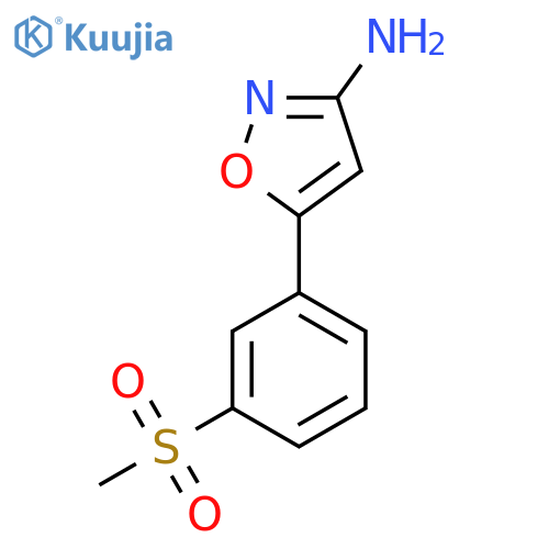 5-(3-methanesulfonylphenyl)-1,2-oxazol-3-amine structure