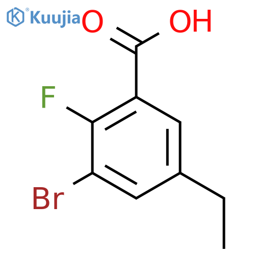 3-Bromo-5-ethyl-2-fluorobenzoic acid structure