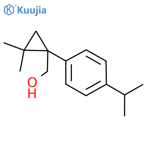 (1-(4-isopropylphenyl)-2,2-dimethylcyclopropyl)methanol structure