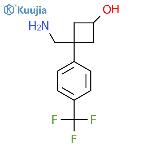3-(aminomethyl)-3-4-(trifluoromethyl)phenylcyclobutan-1-ol structure