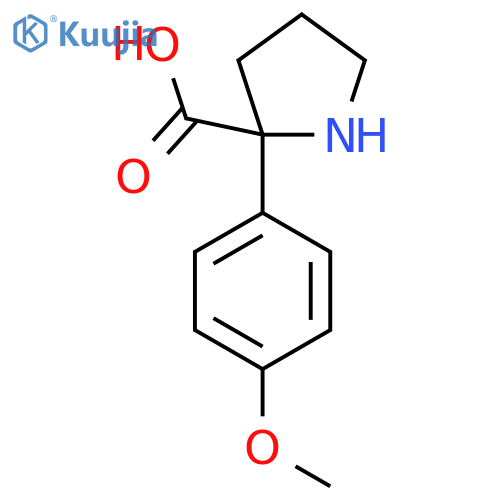 2-(4-methoxyphenyl)pyrrolidine-2-carboxylic acid structure