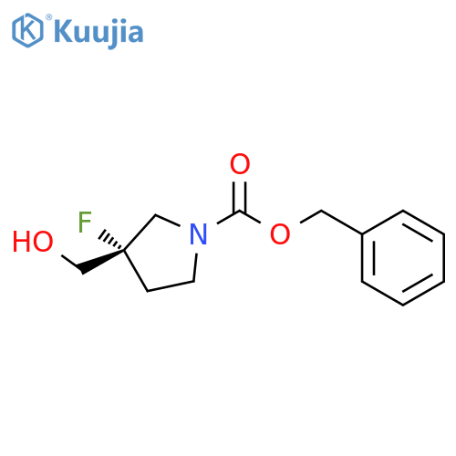 benzyl (3S)-3-fluoro-3-(hydroxymethyl)pyrrolidine-1-carboxylate structure