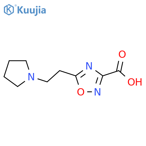 5-2-(pyrrolidin-1-yl)ethyl-1,2,4-oxadiazole-3-carboxylic acid structure