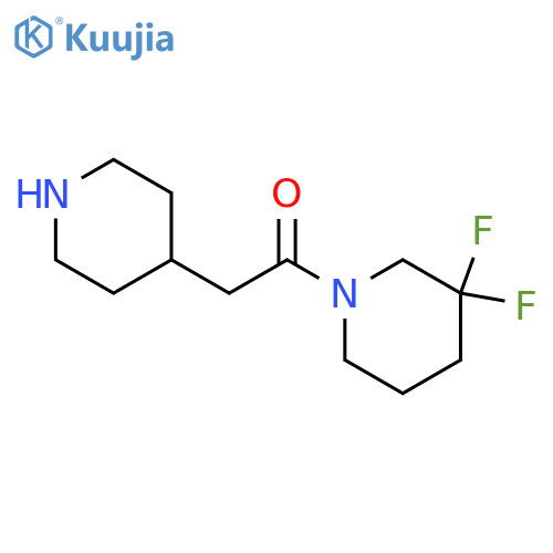 1-(3,3-Difluoropiperidin-1-yl)-2-(piperidin-4-yl)ethan-1-one structure
