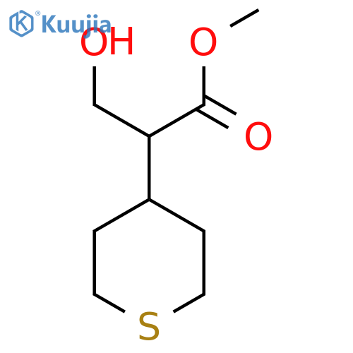 methyl 3-hydroxy-2-(thian-4-yl)propanoate structure