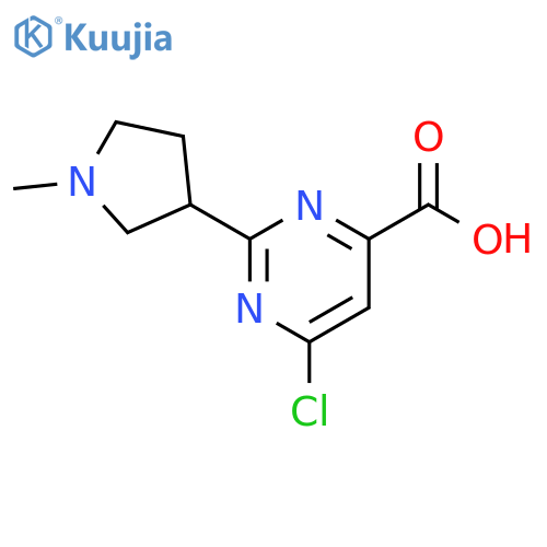 4-Pyrimidinecarboxylic acid, 6-chloro-2-(1-methyl-3-pyrrolidinyl)- structure