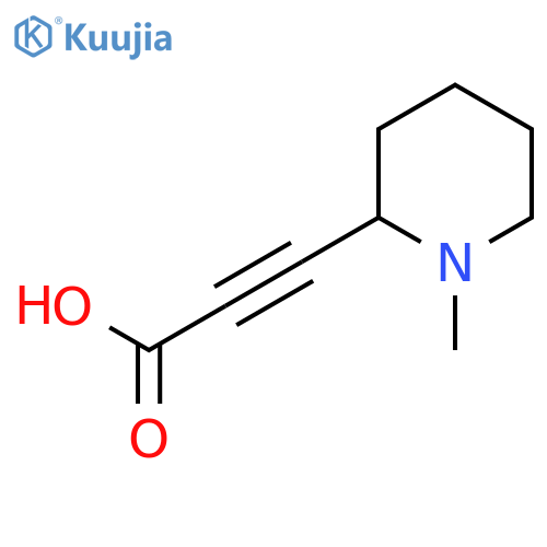 3-(1-Methylpiperidin-2-yl)prop-2-ynoic acid structure