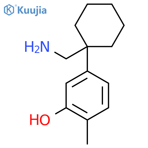 5-1-(aminomethyl)cyclohexyl-2-methylphenol structure