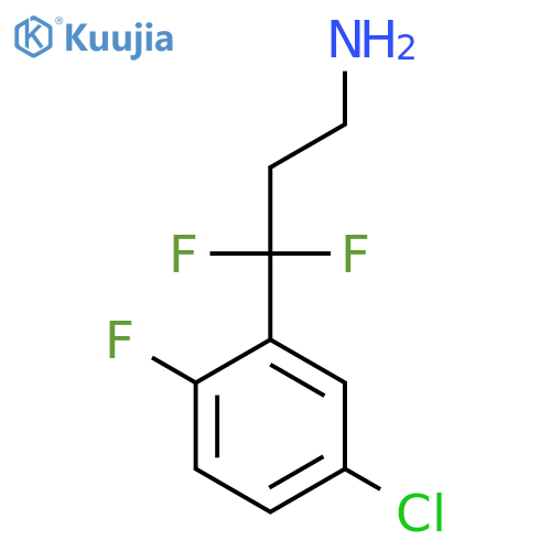 3-(5-chloro-2-fluorophenyl)-3,3-difluoropropan-1-amine structure